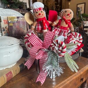 Festive Red and White Holiday Arrangement